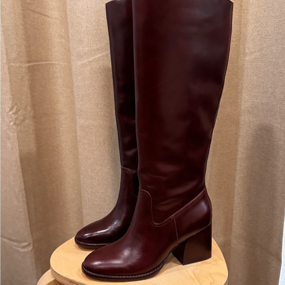 Vince Camuto Deep Burgundy Over the Knee Boots